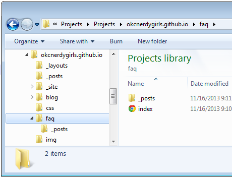 directory structure screenshot